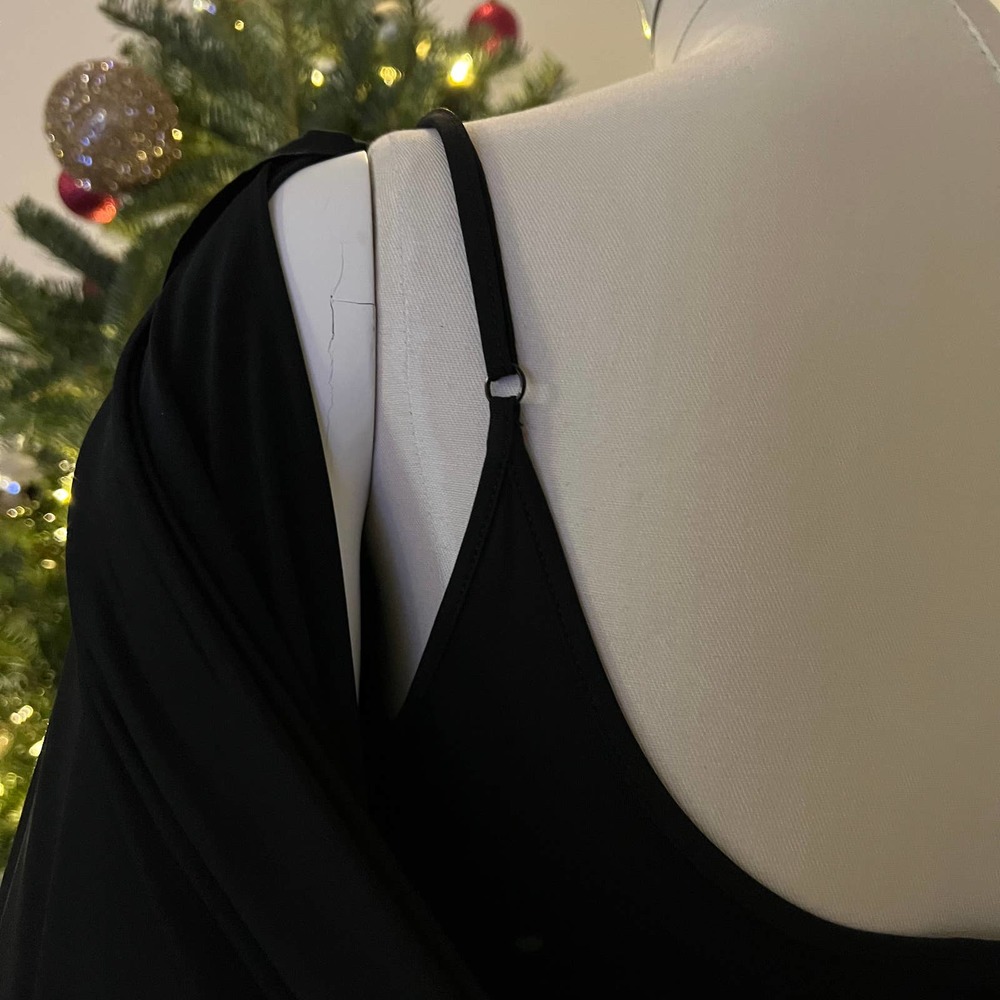 BCBGeneration Black Ruched Dress Size Medium - Picture 13 of 16